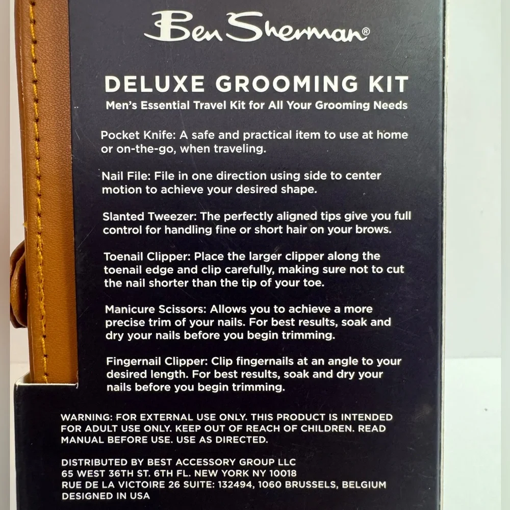Ben Sherman Deluxe Grooming Kit - Brown and Silver